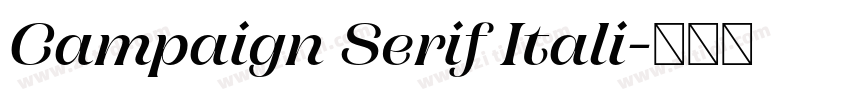 Campaign Serif Itali字体转换